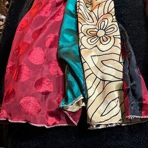 WEVEZ 100% SILK BOHEMIAN GYPSY STRETCH WAIST WIDE LEG PANTS (Free Size)